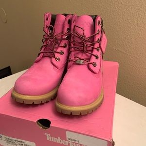 Timberland Pink Hiking Boots